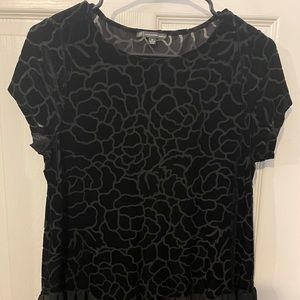 Medium black velvety blouse